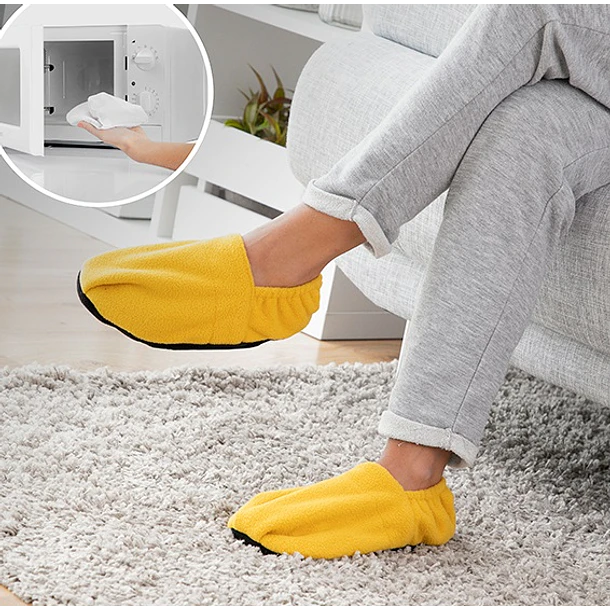 Chinelos de Casa Aquecivéis no Microondas Relax (Amarelo) - INNOVAGOODS 1