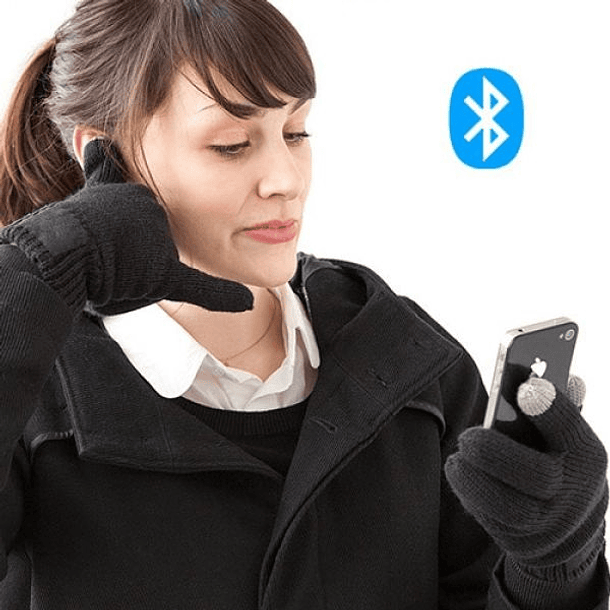 Luvas Mãos-Livres Bluetooth c/ Auricular (Preto) - INNOVAGOODS 1