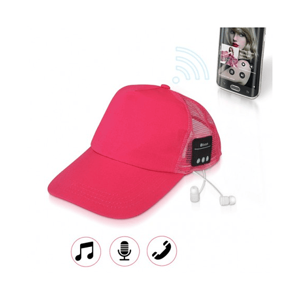 Boné Bluetooth (Rosa) 2