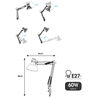 Candeeiro Flexível de Secretária t/ Arquitecto (Branco) - GSC 2