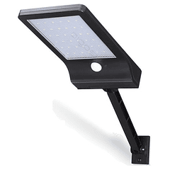 Candeeiro Exterior Solar LED 4,44W Branco F. 6000K 400Lm Bateria (IP65) c/ Sensor Movimento PIR