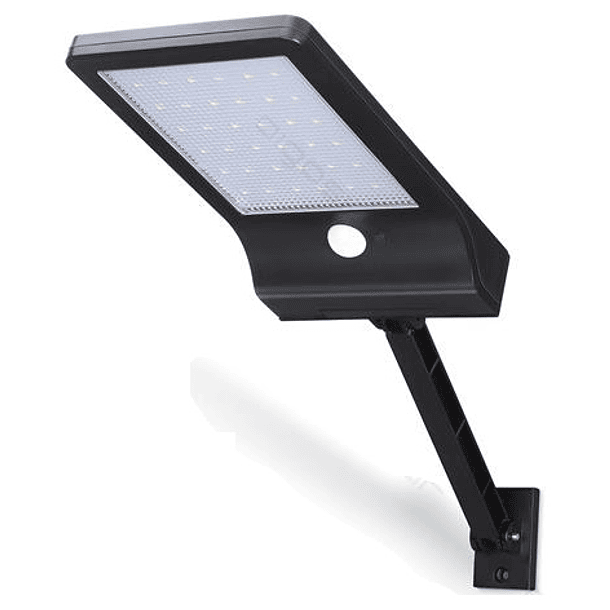 Candeeiro Exterior Solar LED 4,44W Branco F. 6000K 400Lm Bateria (IP65) c/ Sensor Movimento PIR 1