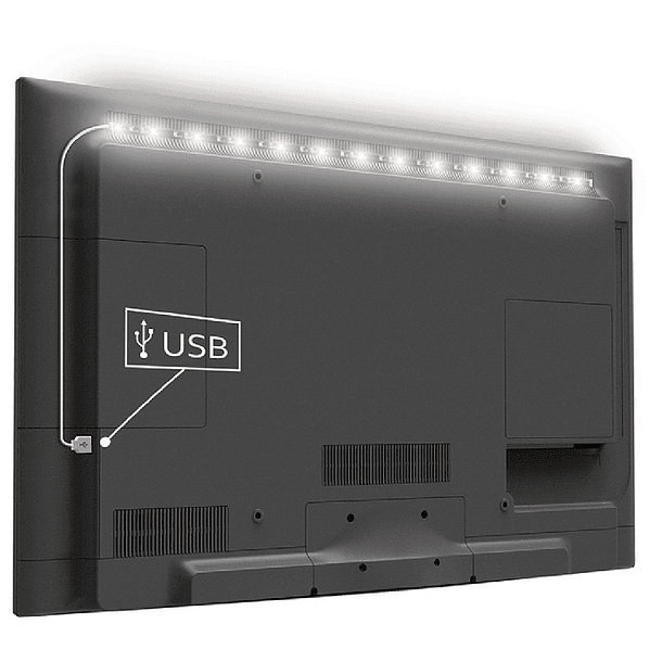 Luz Ambiente Branco Frio (USB) p/ TVs LCDs - Konig 2