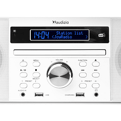 Rádio All-In-One CD/DAB+ Bluetooth 60W (Branco) - AUDIZIO
