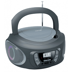 Rádio FM 2x 6.5W c/ MP3/CD/USB/Aux + Efeitos LED (Cinzento) - FONESTAR