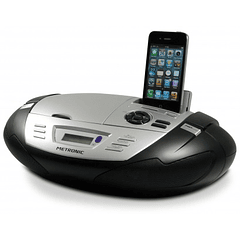 Rádio CD Bluetooth c/ Docking Station (Apple iPod e iPhone) - METRONIC