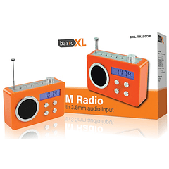 Rádio Digital FM Portátil (Laranja) - basicXL