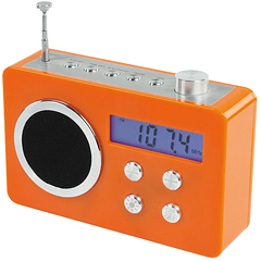 Rádio Digital FM Portátil (Laranja) - basicXL