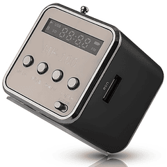 Rádio FM c/ Ent. USB, MicroSD, MP3 (Preto) - SETTY