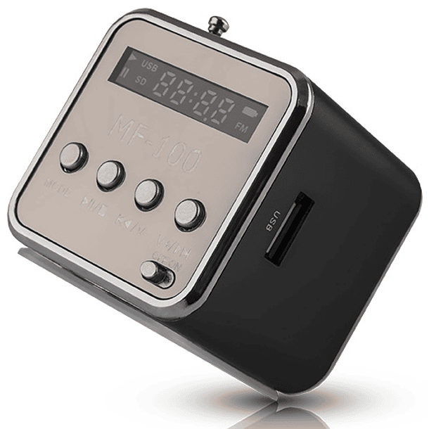 Rádio FM c/ Ent. USB, MicroSD, MP3 (Preto) - SETTY 1