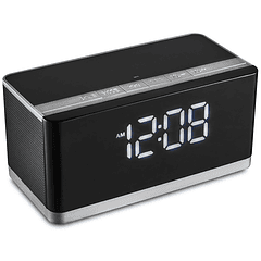 Rádio Relógio Despertador FM 10W RMS USB/microSD/BLUETOOTH - PLATINET