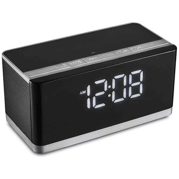 Rádio Relógio Despertador FM 10W RMS USB/microSD/BLUETOOTH - PLATINET 1