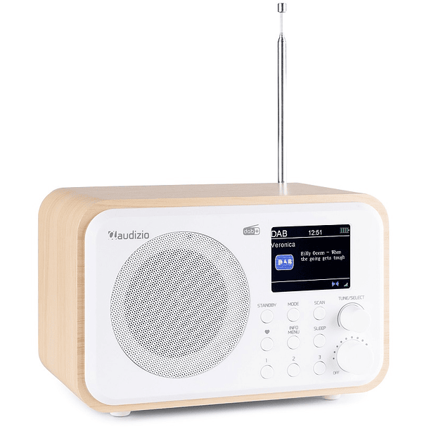 Rádio FM/DAB+ Bluetooth 30W c/ Bateria (Branco) - AUDIZIO MILAN 1