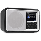Rádio Relógio Despertador Portátil FM/DAB+ Bluetooth 15W c/ Bateria (Prateado) - AUDIZIO ANZIO 1