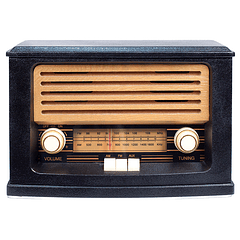Rádio Retro Madeira AM/FM c/ Colunas (2x 1,5W) - ORAVA