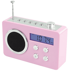 Rádio Digital FM Portátil (Rosa) - basicXL