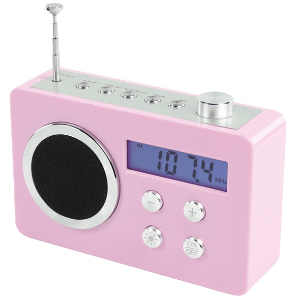 Rádio Digital FM Portátil (Rosa) - basicXL 2
