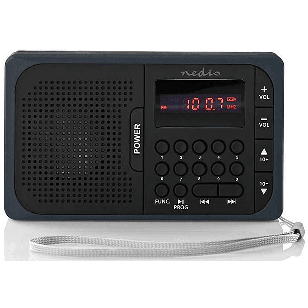 Rádio Portátil FM/PLL Digital 3,6W c/ Leitor USB e microSD - NEDIS 4