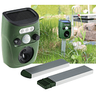 Detector Movimento/Repelente Solar Ultrasónico de Animais p/ Jardim (Cães, Gatos, Pássaros) 1