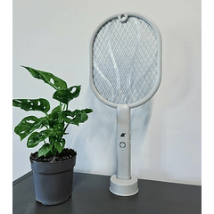 Raquete Anti-Insetos Recarregável UV (Branco) - MALATEC