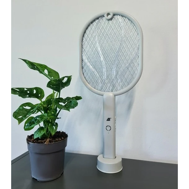 Raquete Anti-Insetos Recarregável UV (Branco) - MALATEC 2