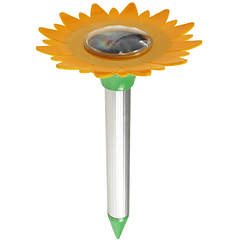 Repelente Ultrasónico Solar p/ Toupeiras/Ratazanas t/ Flor (até 800m²)