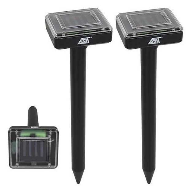 Pack 2x Repelente Ultrasónico Solar p/ Toupeiras - MALATEC 1