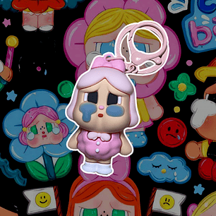 Llavero Crybaby Rosado