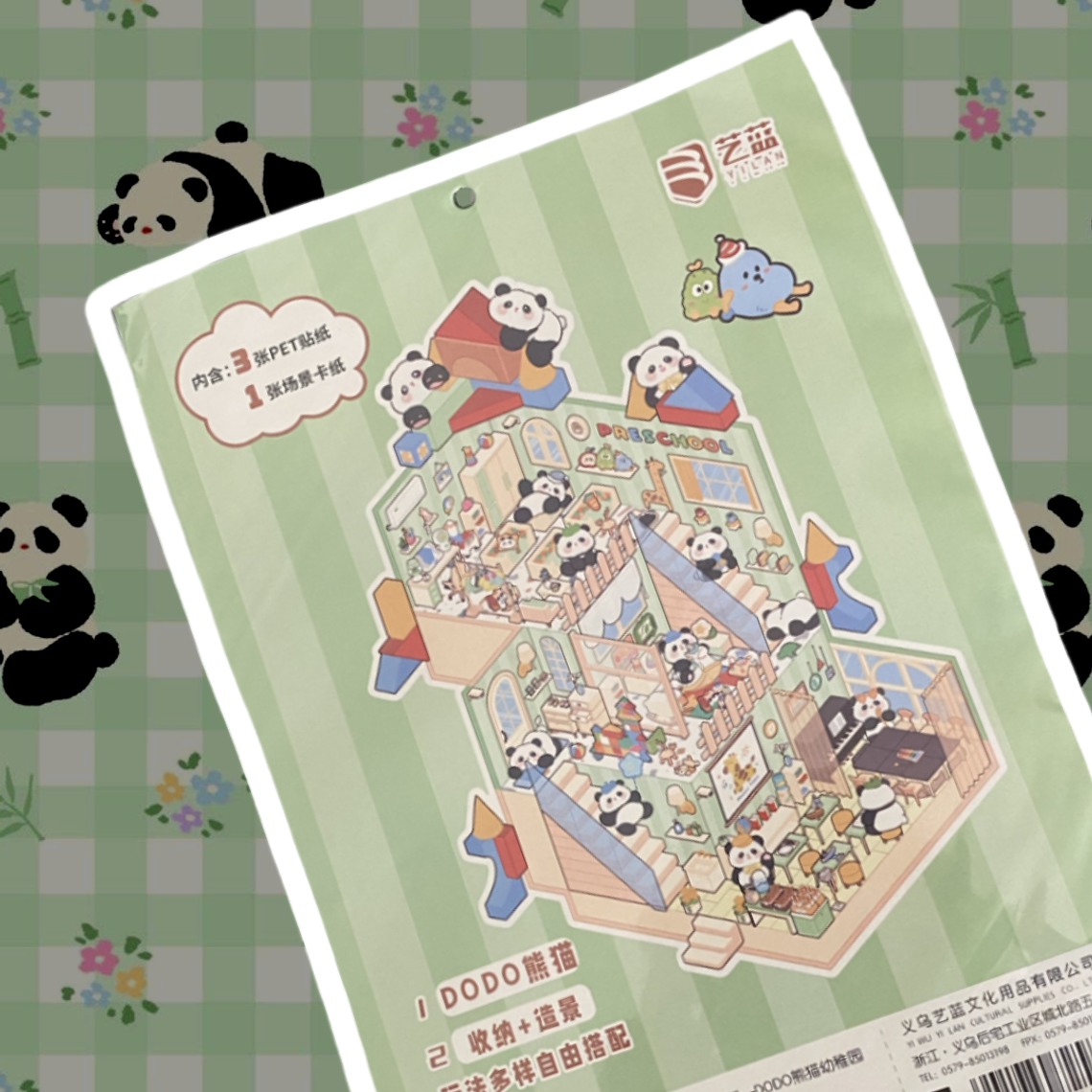 Stickers 3D Panda Kindergarten 1