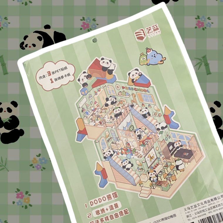 Stickers 3D Panda Kindergarten 1