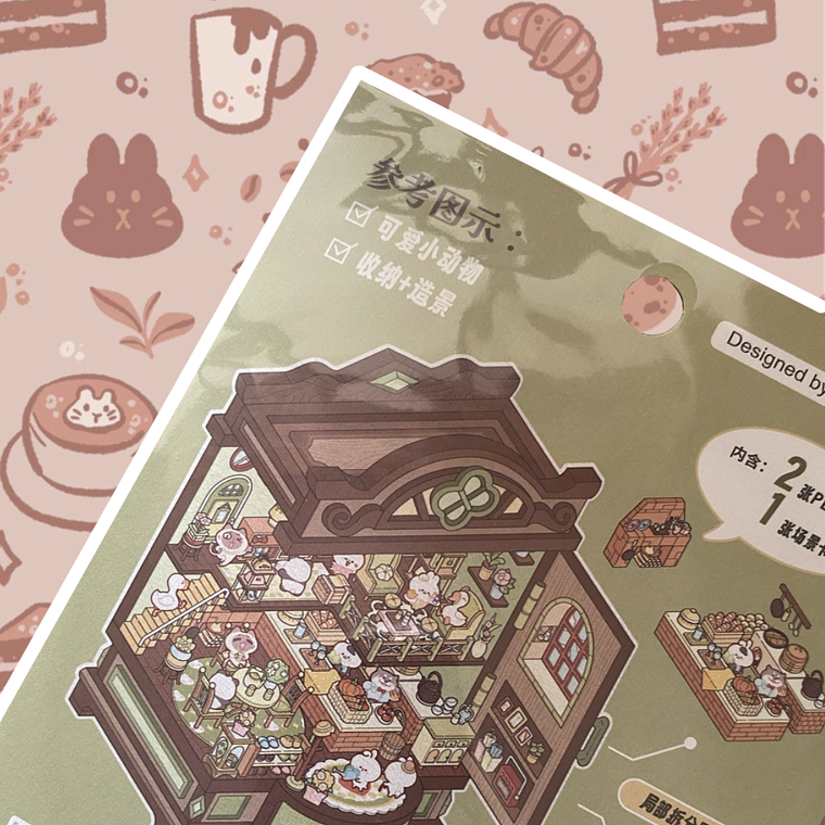 Sticker 3D Salón de té 1