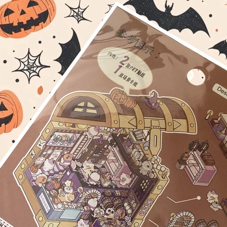 Sticker 3D Cafetería Halloween 1