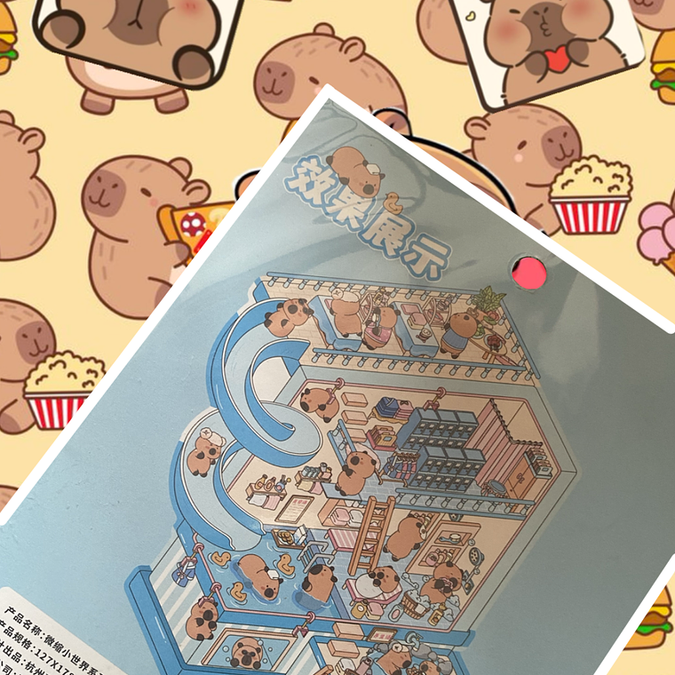 Sticker 3D Piscina Capibara  1