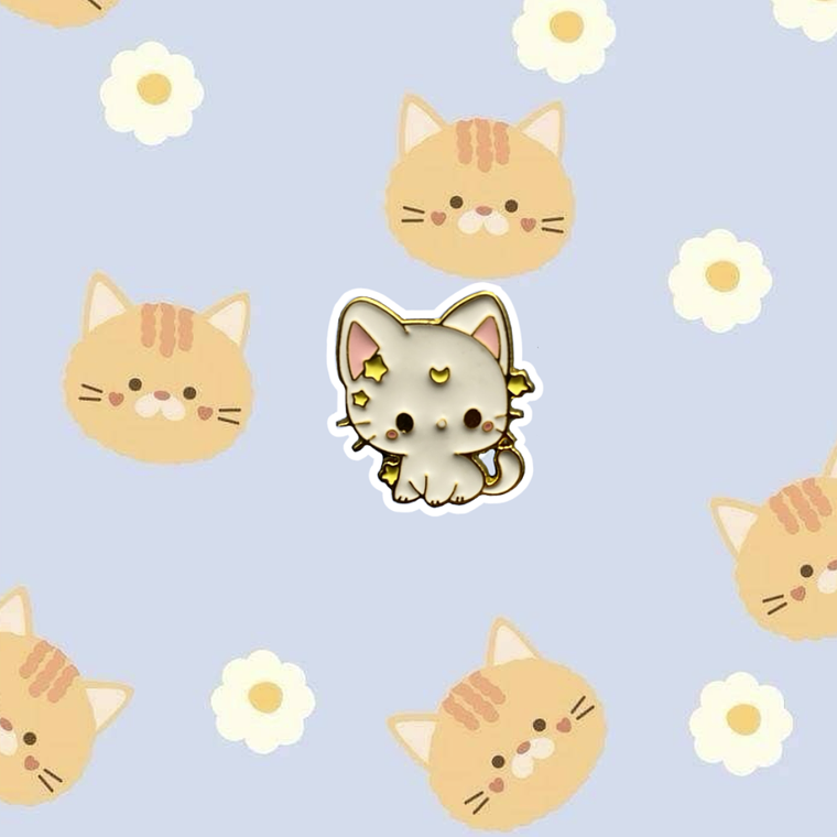 Pin Gato Blanco Anime 1