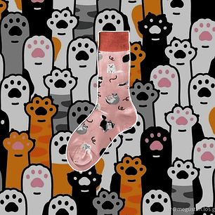 Calcetines gatitos rosado