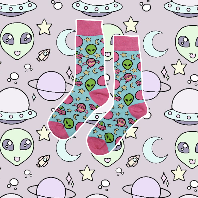 Calcetines marcianos rosados 1