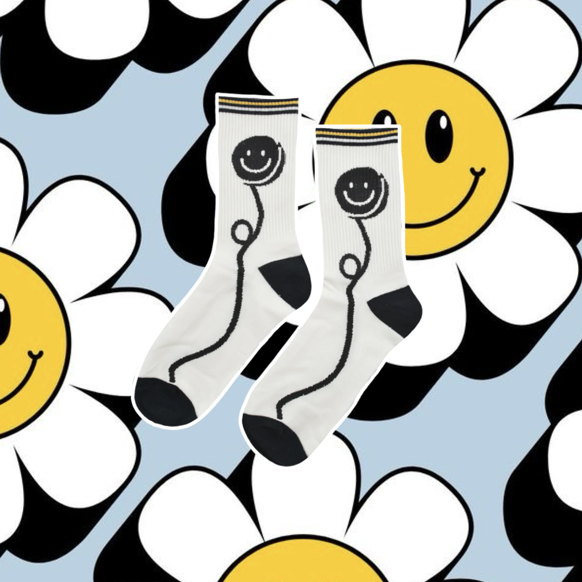 Calcetines smile blanco  1