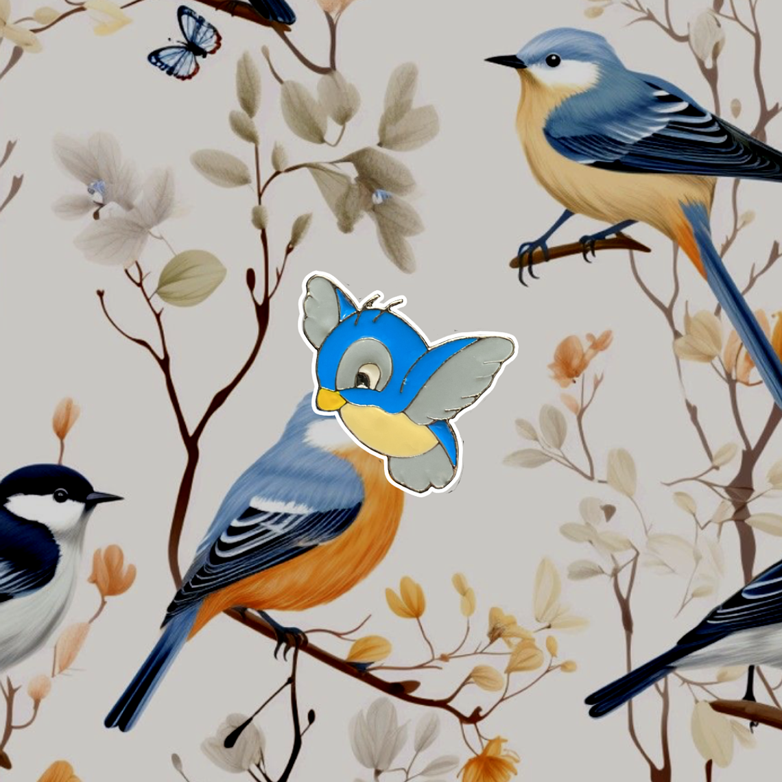 Pin Pajarito cenicienta  1