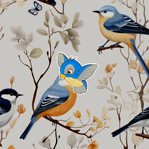 Pin Pajarito cenicienta 