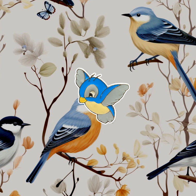 Pin Pajarito cenicienta  1