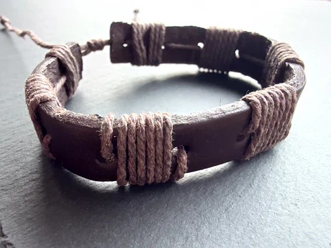 Pulsera Cuero Einar - Café Moro