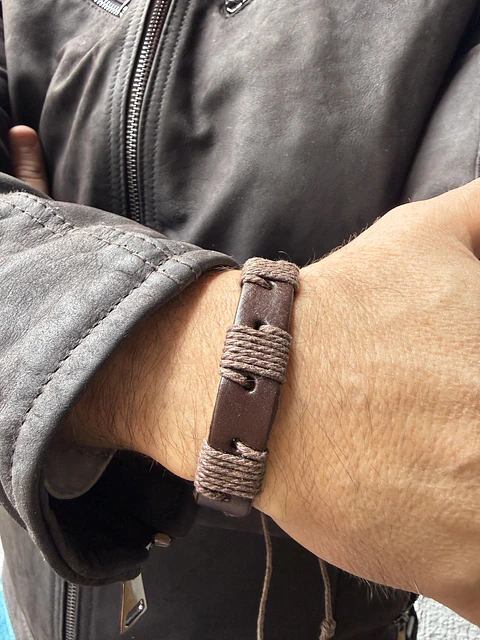 Pulsera Cuero Einar - Café Moro