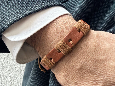 Pulsera Cuero Einar - Camel
