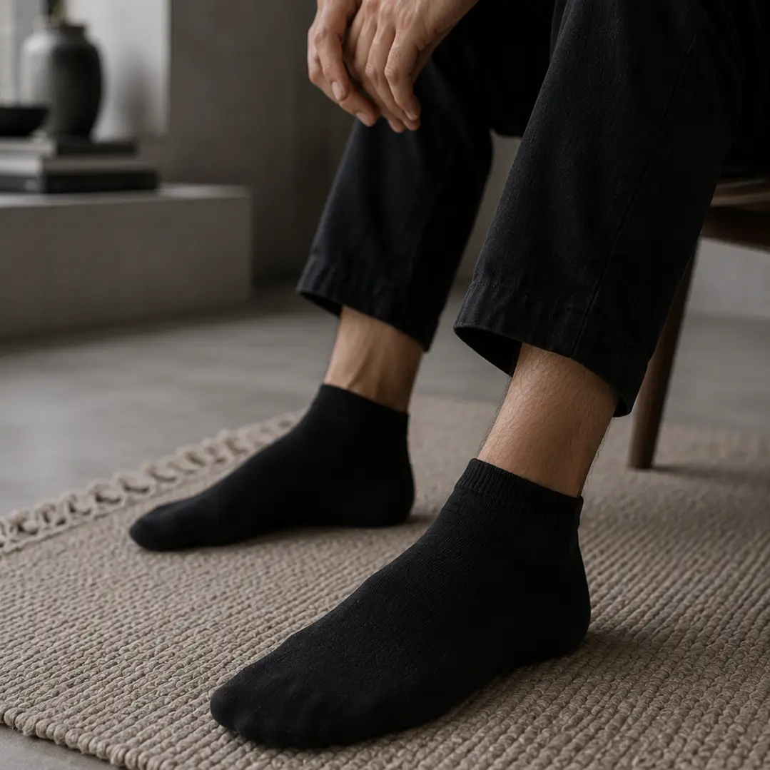 Pack 12 Medias Negras Para Hombre 1