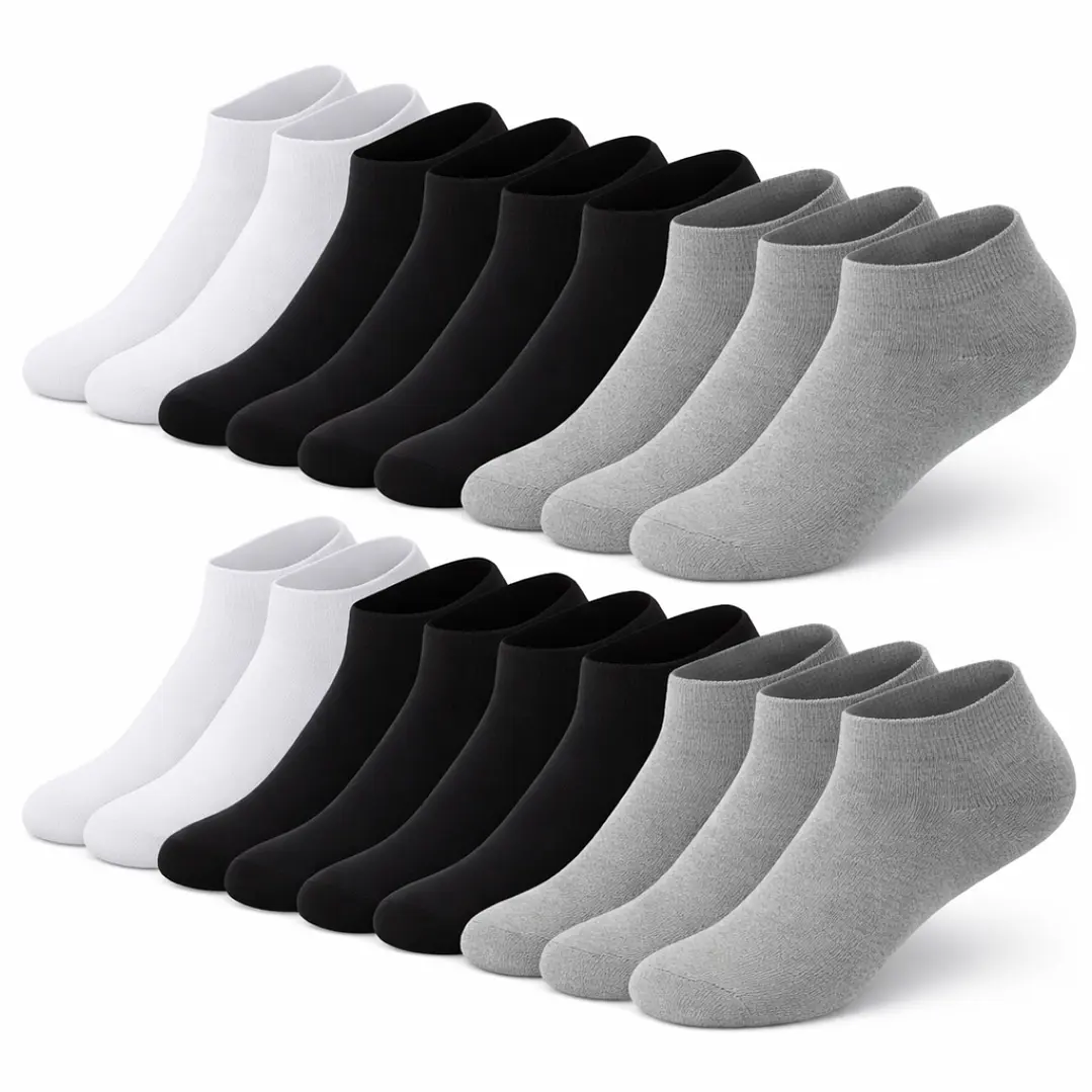 Pack 12 Pares Calcetines Tobilleros Hombre Multicolor 5