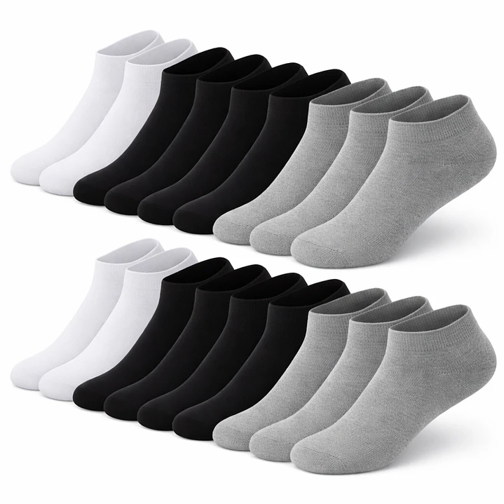 Pack 12 Pares Calcetines Tobilleros Hombre Multicolor 5