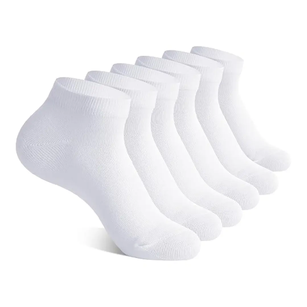 Pack 12 Pares Calcetines Tobilleros Blancos Hombre 6