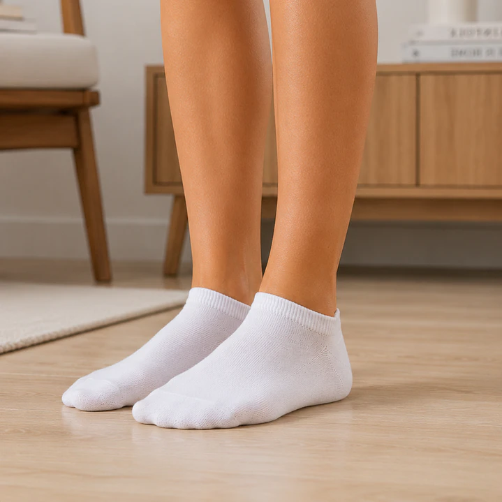 Pack 12 Pares Calcetines Tobilleros Blancos Mujer 1
