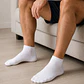 Pack 12 Pares Calcetines Tobilleros Blancos Hombre - Miniatura 2