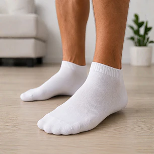 Pack 12 Pares Calcetines Tobilleros Blancos Hombre